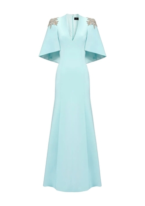 Jenny Packham rhinestone-embellished maxi dress - Blue