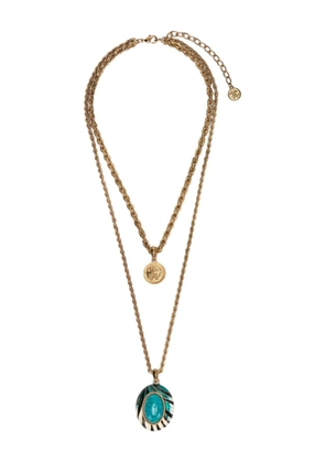 Roberto Cavalli Ray Of Sea-print rope-chain necklace - Gold