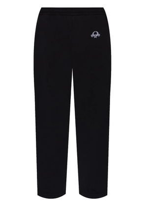 Moschino logo-embroidered trousers - Black