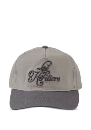 LES HÉRITIERS embroidered signature cap - Grey