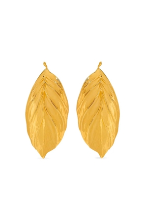 Oscar de la Renta small Leaf earrings - Gold