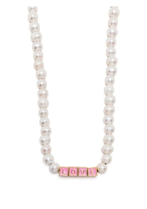 Martha Calvo Love pearl-detailing necklace - White