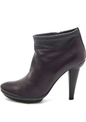 Bottega Veneta Pre-Owned 1224957 leather ankle boots - Purple