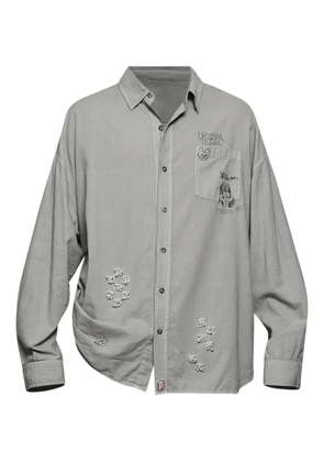 Paly appliqué-detail shirt - Grey
