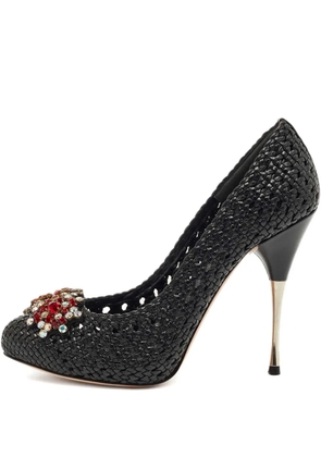 Alexander McQueen Pre-Owned crystal-embellished pumps - Black