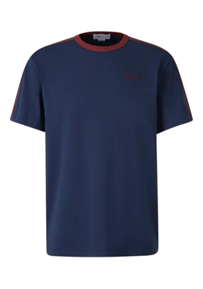 Alexander McQueen ribbed-trim graphic-print T-shirt - Blue