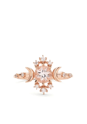 SOFIA ZAKIA 14kt yellow gold Wandering Star morganite and diamond ring