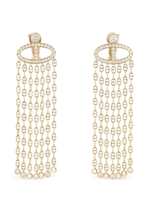 Hermès Pre-Owned 2010's Anchor diamond yellow gold earrings