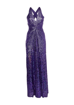 Jenny Packham 2010 pre-owned sequin halterneck dress - Purple