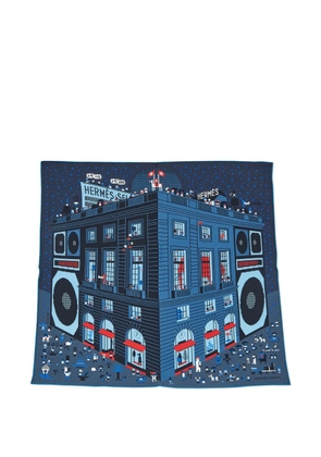Hermès Pre-Owned patterned pocket square - Blue