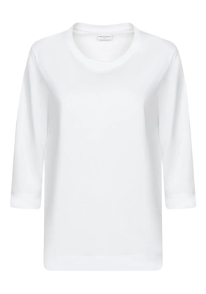 DRIES VAN NOTEN three-quarter sleeve cotton T-shirt - White