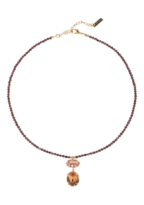 Jennifer Behr Freya oval-cut necklace - Red