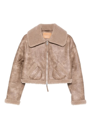 Jakke shearling-collar jacket - Neutrals