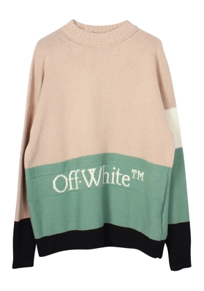 Off-White Pre-Owned colour-block wool sweater - Neutrals