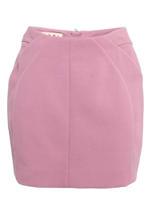 Marni Pre-Owned pleat-detail cotton skirt - Pink