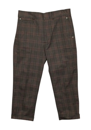Junya Watanabe MAN plaid-pattern cotton trousers - Brown