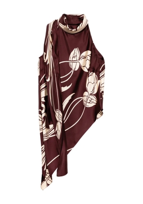 Monse draped scarf top - Red