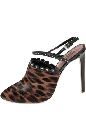 Alaïa Pre-Owned 110mm leopard-print pumps - Brown
