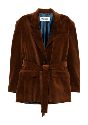 Monse deconstructed-lapel blazer - Brown