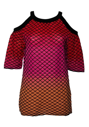 Missoni Pre-Owned diamond-pattern open-shoulder top - Red