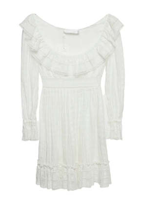 ZIMMERMANN cotton mini dress - White