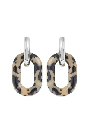 Rabanne XL link patterned earrings - Silver