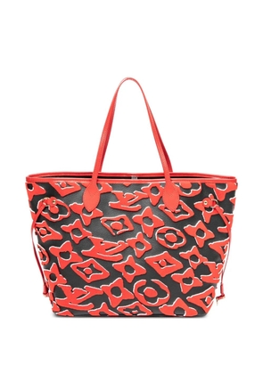 Louis Vuitton Pre-Owned 2020 Ltd. Ed. Urs Fischer Tufted Neverfull MM shoulder bag - Black