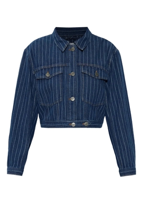 MUNTHE Lindy pinstripe cropped jacket - Blue