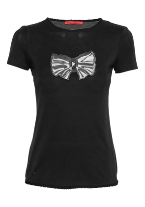 Carolina Herrera Vintage bow-applique T-shirt - Black