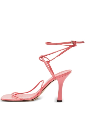 Bottega Veneta Pre-Owned 95mm leather heeled sandals - Pink