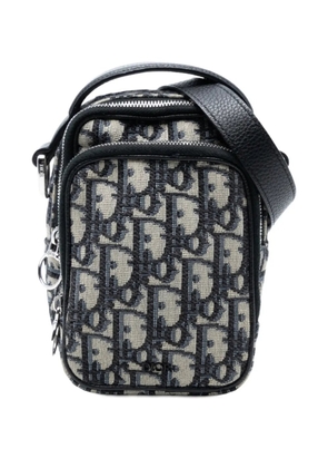 Christian Dior Pre-Owned 2019 Micro Oblique Canvas Rider Pouch satchel - Blue