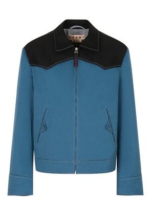 Marni pointed zip-fastening jacket - Blue