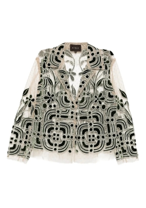 Biyan floral lace shirt - Neutrals