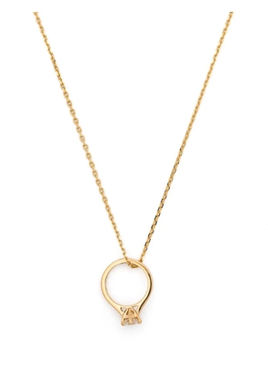 Yvonne Léon 18kt yellow gold Pendentif Fiançailles diamond necklace