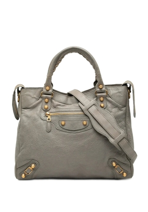 Balenciaga Pre-Owned 2010-2025 Lambskin Motocross Velo Giant 12 satchel - Grey