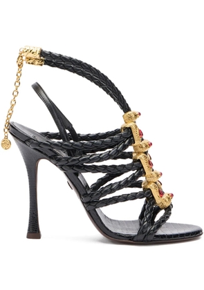 Roberto Cavalli braided sandals - Black
