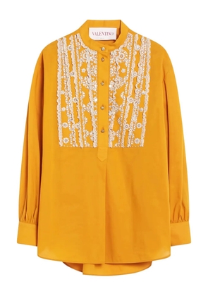 Valentino Garavani lace-embellished shirt - Yellow