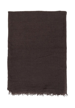 Rick Owens frayed-edge scarf - Brown