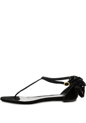 Alexander McQueen Pre-Owned butterfly-detail leather sandals - Black