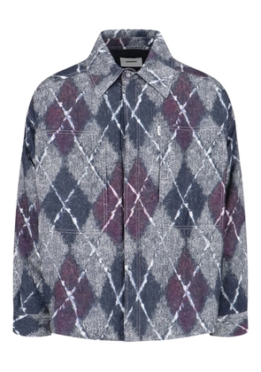 Bonsai diamond texture shirt jacket - Grey