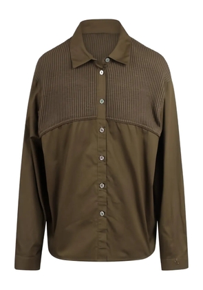 Jovonna Sawyer ribbed-panel shirt - Green