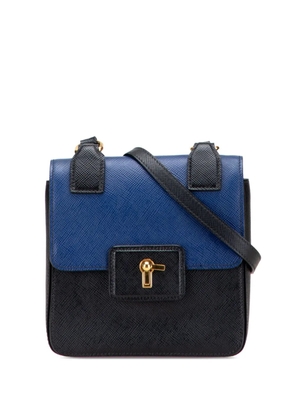 Prada Pre-Owned 2000-2025 Bicolor Saffiano Cuir Flap crossbody bag - Black