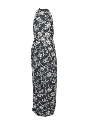 Balenciaga Pre-Owned 2024 floral silk-crepe dress - Blue