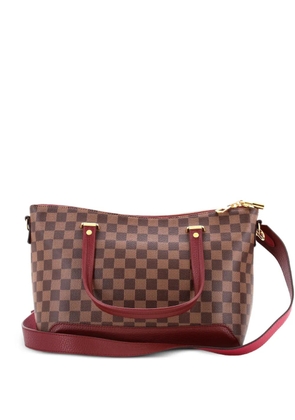 Louis Vuitton Pre-Owned Hyde Park Handbag Damier with Leather satchel - Brown