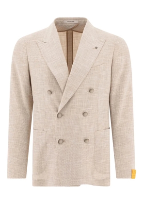 Tagliatore double-breasted textured blazer - Neutrals