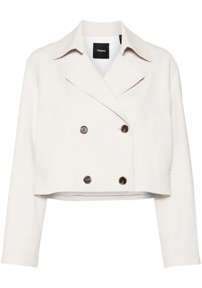 Theory crepe cropped jacket - Neutrals