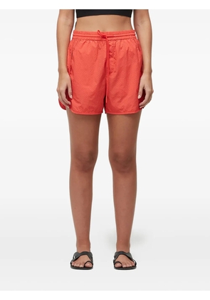 Osklen micro-perforated drawstring shorts - Orange