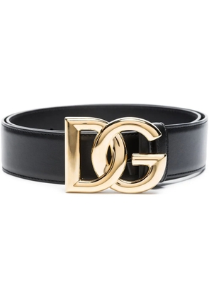 Dolce & Gabbana DG-logo leather belt - Black