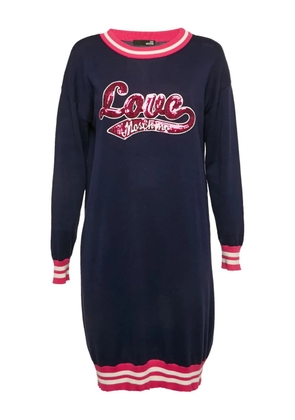 Moschino Pre-Owned sequin embroidered knit dress - Blue