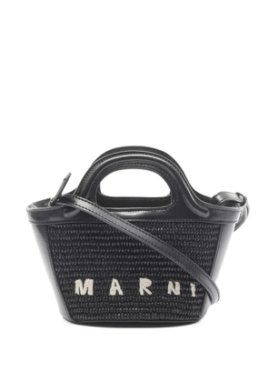 Marni Pre-Owned 2010S Tropicalia raffia micro tote bag - Black
